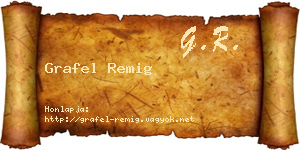 Grafel Remig névjegykártya
